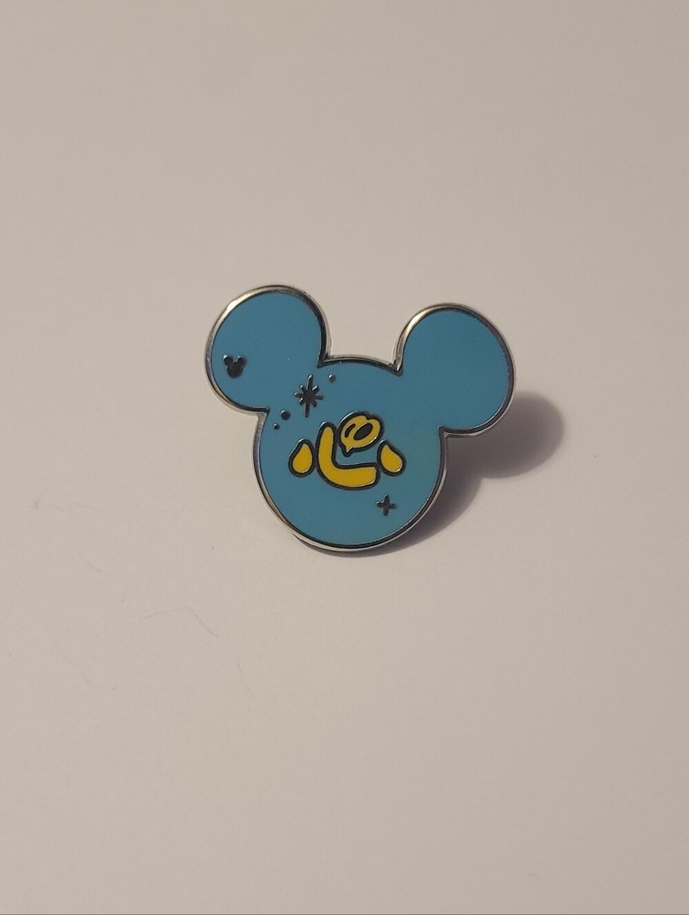 Disney Mickey Mouse Ear Blue & Yellow Pin